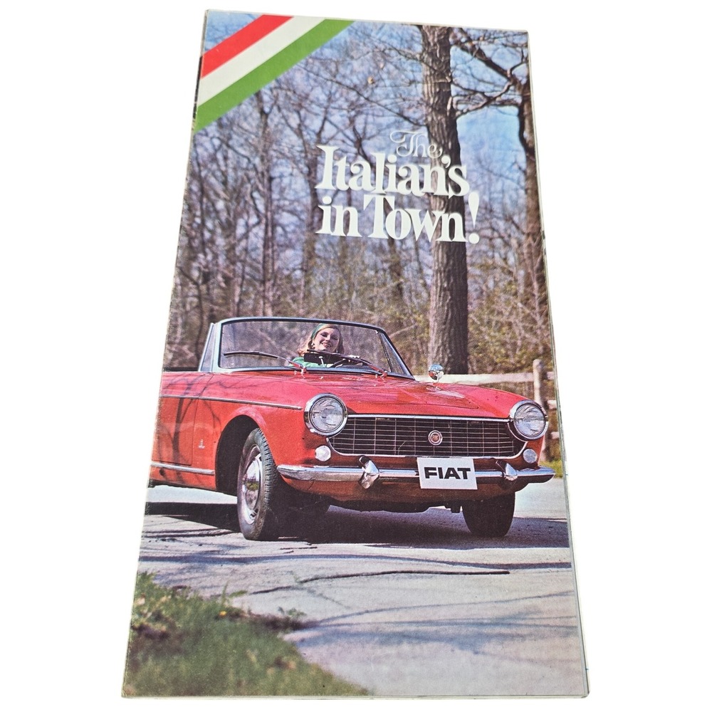 Vintage 1960s FIAT 1500 Spider "The Italian's in Town" Brochure Ad